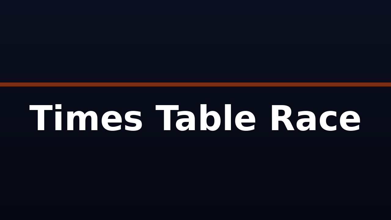 Times Table Race