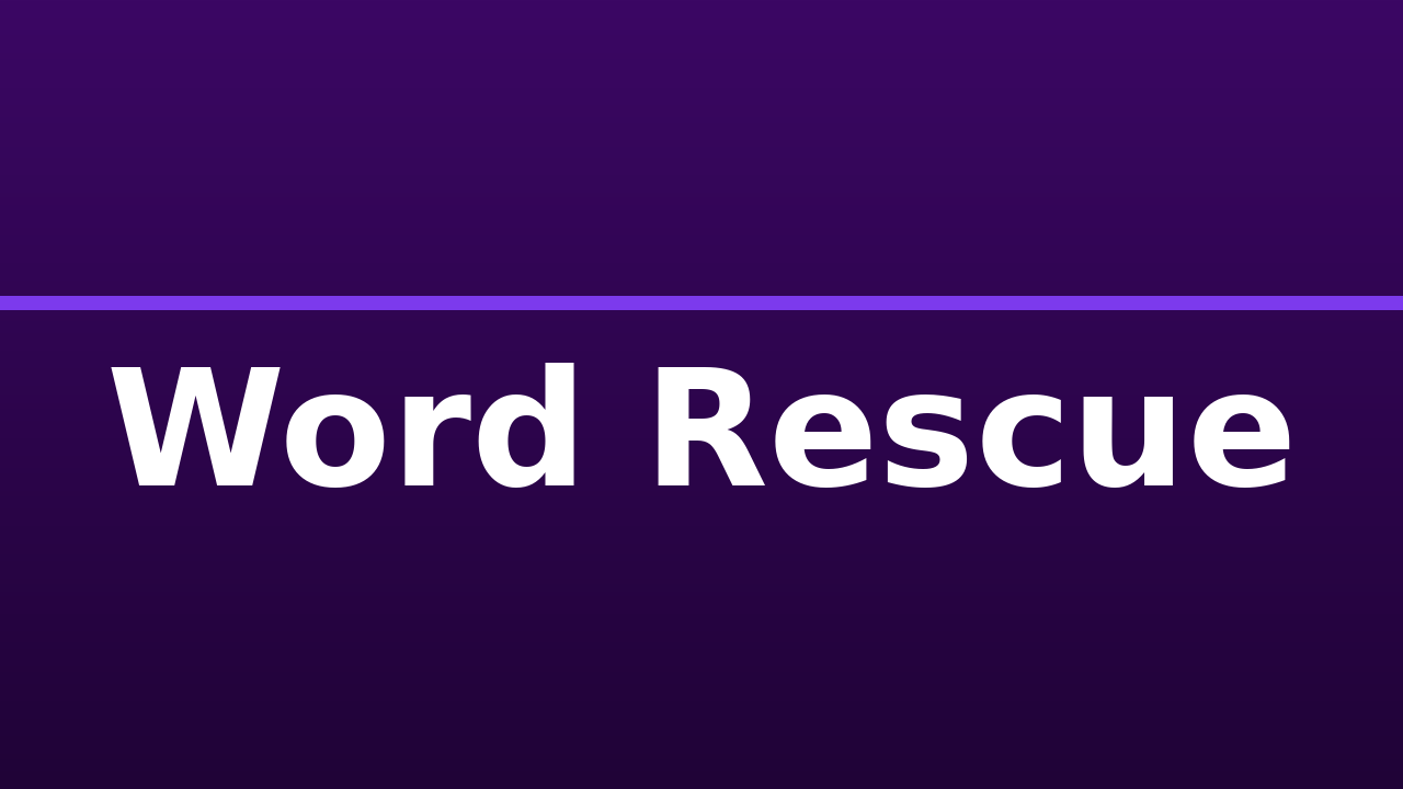 Word Rescue
